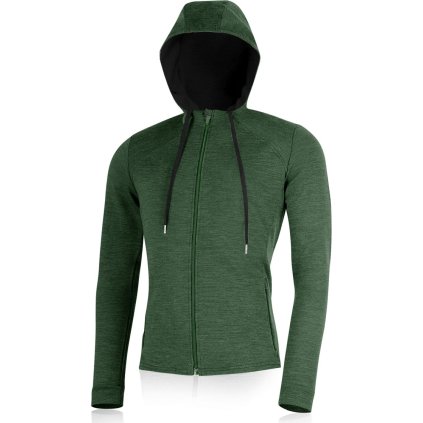 Pánská merino mikina LASTING Karmin zelená (Velikost L)
