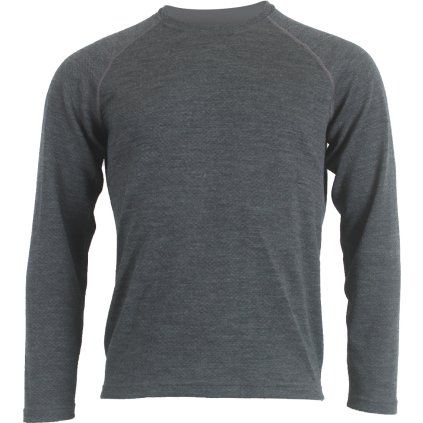 Pánské merino triko LASTING Hugo šedé (Velikost M)