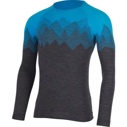 Pánské merino triko LASTING Welor modré (Velikost 2XL/3XL)
