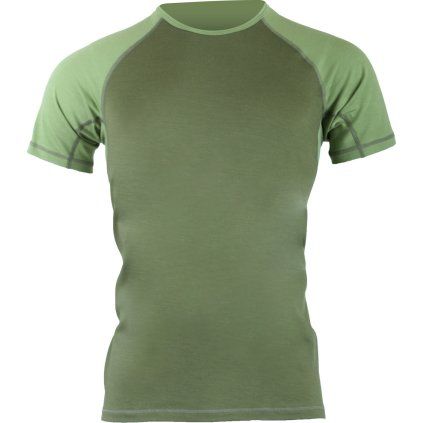 Pánské merino triko LASTING Oto zelené (Velikost S)