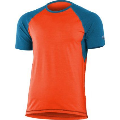 Pánské merino triko LASTING Oto oranžové (Velikost M)
