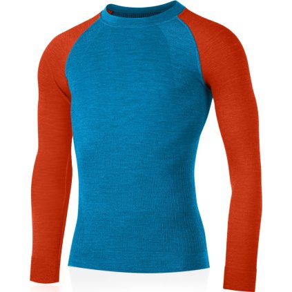 Pánské merino triko LASTING Mapol modré (Velikost L/XL)