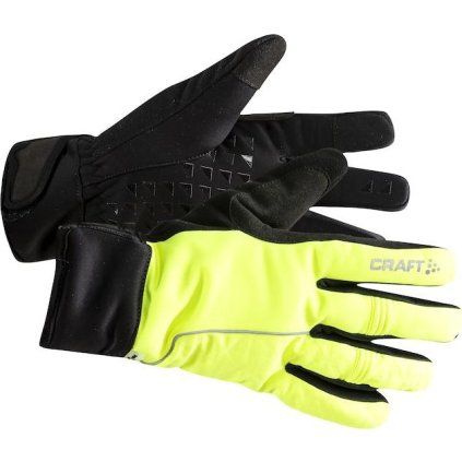 Zateplené cyklistické rukavice CRAFT Adv Subz Siberian žluté (Velikost XS)