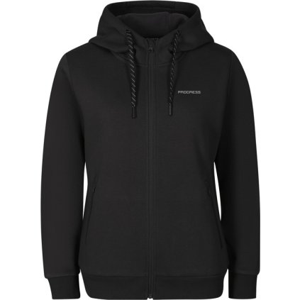 Dámská tepláková mikina PROGRESS Fit Zip Hoody Lady černá (Velikost S)