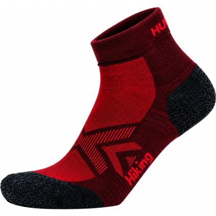 Unisex merino ponožky HUSKY Hiking MW červené (Velikost M (36-40))