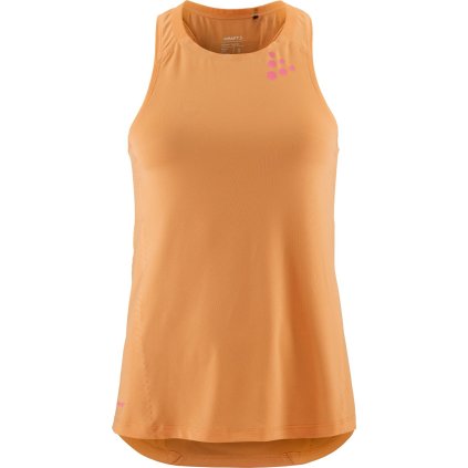 Dámský běžecký nátělník CRAFT PRO Hypervent 2 - oranžová (Velikost XS)