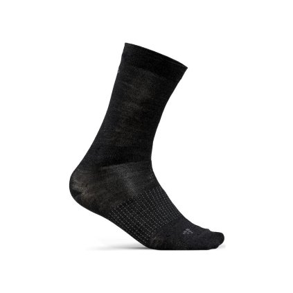 Teplé ponožky CRAFT 2-Pack Wool Liner - černá (Velikost 34-36)