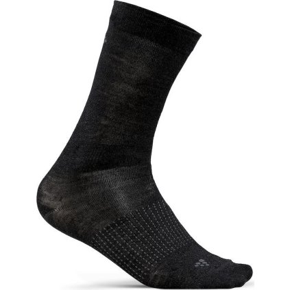 Ponožky merino CRAFT 2-pack Wool Liner černé (Velikost 37-39)