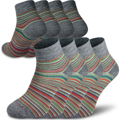 Merino ponožky NORTHMAN Ingri 4-pack Světlýmix (Velikost 45-47)