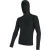 Pánské merino tričko s kapucí SENSOR df černá (Velikost XL, Barva černá)