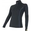 Dámské termo tričko SENSOR Merino active černá zip (Velikost S, Barva černá)