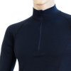 Pánské termo tričko SENSOR Merino df modrá/zip (Velikost M, Barva modrá)