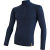 Pánské termo tričko SENSOR Merino df modrá/zip (Velikost M, Barva modrá)