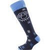 Dětské merino lyžařské ponožky LASTING Swj černé (Velikost (29-33) XS)