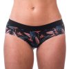 Dámské kalhotky SENSOR Merino impress černá/floral (Velikost M, Barva černá)
