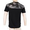 Pánské merino tričko SENSOR Impress černá/camo (Velikost XL, Barva černá)