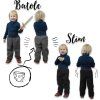 Batolecí softshellové kalhoty s fleecem UNUO, Černá (Velikost 74/80)