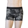 Pánské merino boxerky SENSOR Impress černá/honeycomb (Velikost S, Barva černá)
