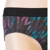 SENSOR Merino Impress dámské kalhotky černá/stripes (Velikost M, Barva černá)