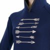 Dámská mikina SENSOR Merino Upper Arrows deep blue (Velikost M, Barva modrá)