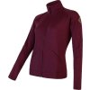 Dámská mikina SENSOR Merino Upper celozip port red (Velikost S, Barva červená)