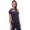 Dámský cyklistický dres SENSOR Helium deep blue/leaves (Velikost S, Barva modrá)