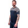 Pánský cyklistický dres SENSOR Helium deep blue/geometry (Velikost XL, Barva modrá)