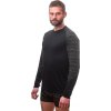 Pánské termo triko SENSOR Merino Impress černá/batik (Velikost M, Barva černá)