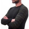 Pánské termo triko SENSOR Merino Impress černá/batik (Velikost M, Barva černá)