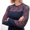 Dámské termo triko SENSOR Merino Impress deep blue/origami (Velikost S, Barva modrá)