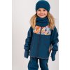 Dětská pletená čepice UNUO Warm, Kobaltová (Velikost S (45 - 48 cm), Věk 1-3 roky)