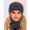 Dětská pletená čepice UNUO Warm, Šedá (Velikost S (45 - 48 cm), Věk 1-3 roky)