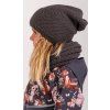 Dětská pletená čepice UNUO Warm, Šedá (Velikost S (45 - 48 cm), Věk 1-3 roky)