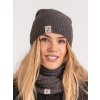 Dámská pletená čepice UNUO Warm šedá (Velikost Dámská (56 - 58 cm))