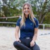 Dámská jezdecká polokošile PROGRESS Lukana Lady modrá (Velikost S)