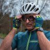 Unisex cyklistické rukavice PROGRESS Solar Mitts petrol/limetka (Velikost M)