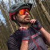 Unisex cyklistické rukavice PROGRESS Solar Mitts černá/červená (Velikost M)