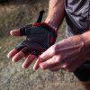 Unisex cyklistické rukavice PROGRESS Solar Mitts černá/červená (Velikost M)