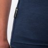 Dámské merino triko SENSOR Merino Active Songbirds modré (Velikost XL, Barva modrá)