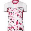 Dámský cyklistický dres PROGRESS Ripresa bílá/malinová (Velikost S)