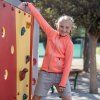 Dívčí funkční mikina PROGRESS Tispa Junior lososová (Velikost 128/1)