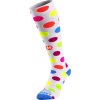 kompresni podkolenky eleven dots color white