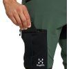 Pánské softshellové kalhoty Haglöfs Rugged Slim - zelená/černá (Velikost 48)