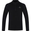 Pánský merino rolák HUSKY Merow Zip černý (Velikost XXXL)