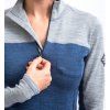 Dámské triko dlouhý rukáv SENSOR Merino Bold cool blue/cool gray (Velikost XL, Barva modrá)