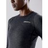 Dámské merino triko CRAFT Core Wool Merino Ls černá žíhaná (Velikost XL)