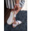 Dětské barefoot sandály BE LENKA Miami Junior třpytivě bílé (Velikost 35)