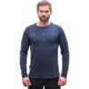 Pánské merino triko SENSOR Blend Typo deep blue (Velikost XL, Barva modrá)