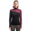 Dámská merino mikina SENSOR Extreme up černá/port red (Velikost M, Barva černá)