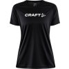 Dámské funkční triko CRAFT CORE Essence Logo - černá (Velikost XS)
